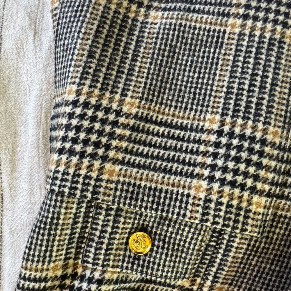 Smythe Plaid Blazer with Brown Elbow Patches - Picture 9 of 12